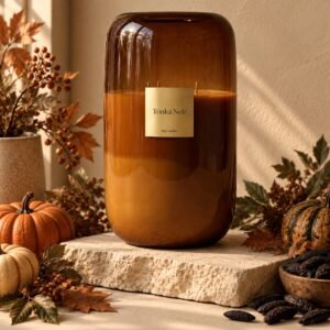Vela de nicho Tonka Noir 4500 g de Solange Big Candles en frasco carey